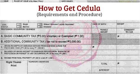 blank cedula|How to get Cedula: requirements and computation for .